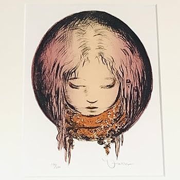 ★アンティーク★額絵3点　リトグラフ2点+他1点 リトグラフ版画～Space of Elements[x]～ 1点 額装サイズ215mm